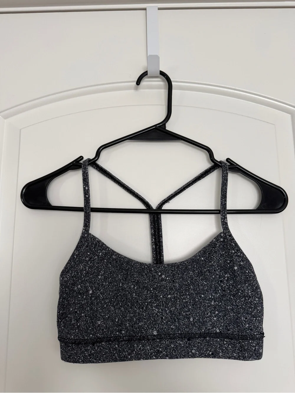 lululemon athletica Black Speckled Strappy Sports Bra